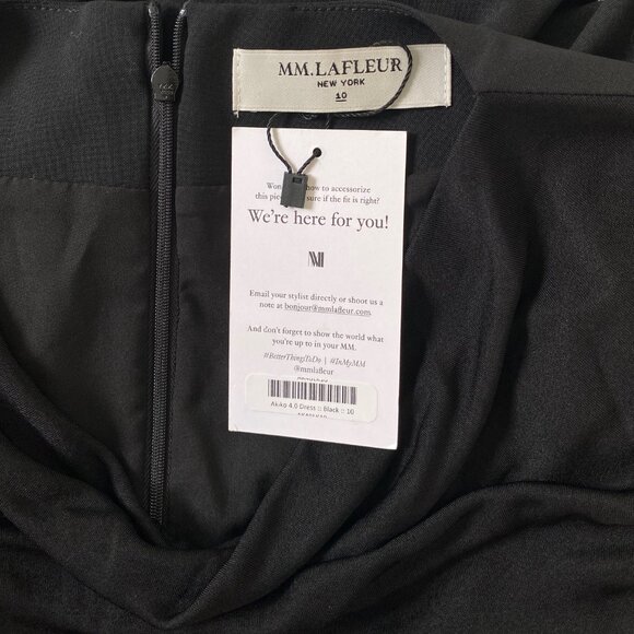 MM Lafleur Black Midi Dress with Sleek Silhouette 10 - Picture 11 of 13